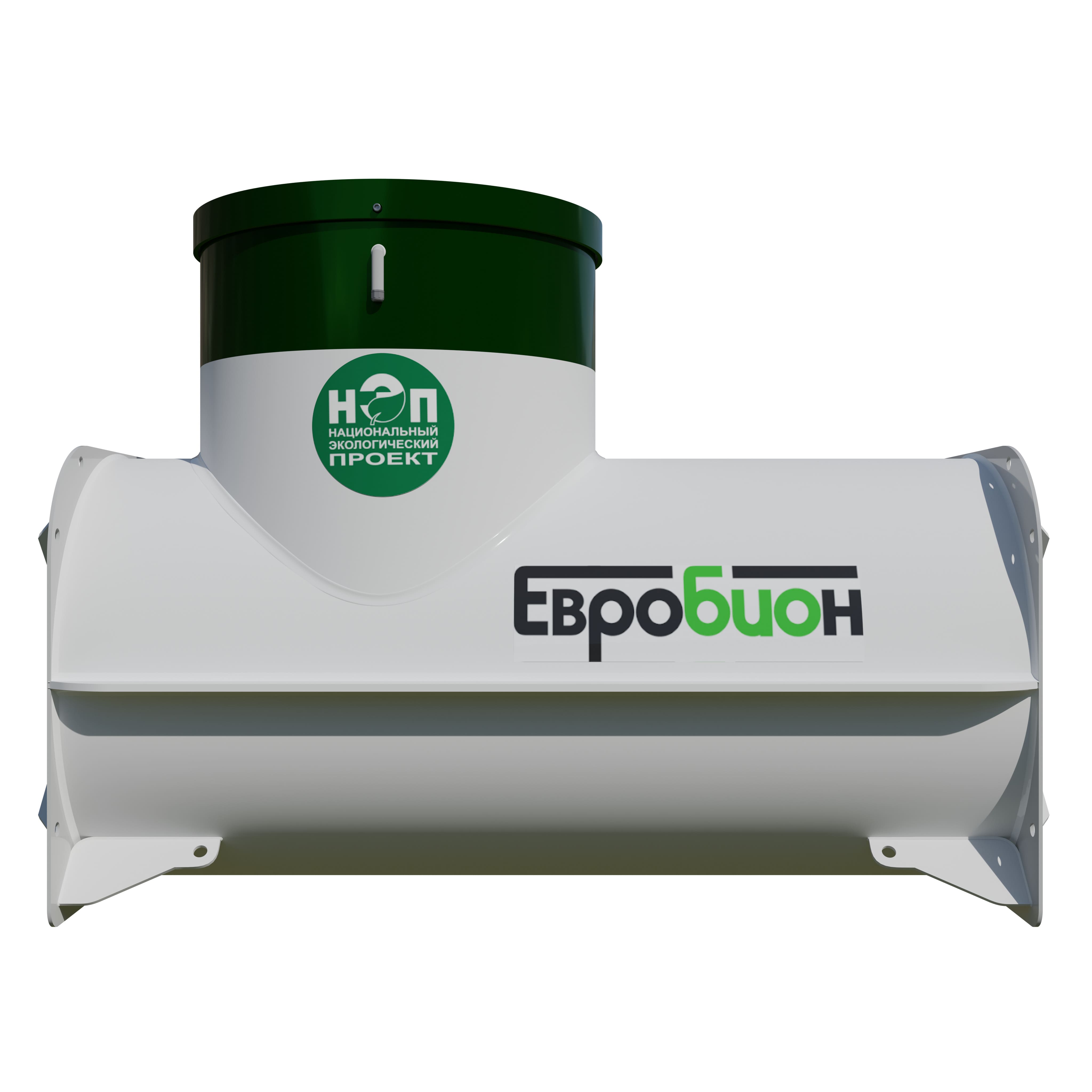 Станция биологической очистки Евробион Горизонт-10 - компрессорная горизонтальная установка для дома, очистка стоков 98–99%